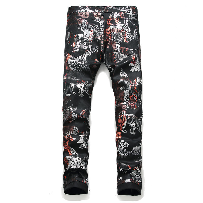 Title 2, Black printed nightclub pants for women, stylis...