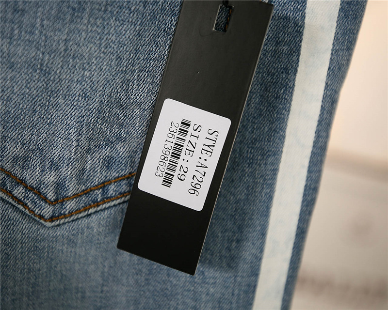 Title 10, Straight washed jeans for men, providing classi...