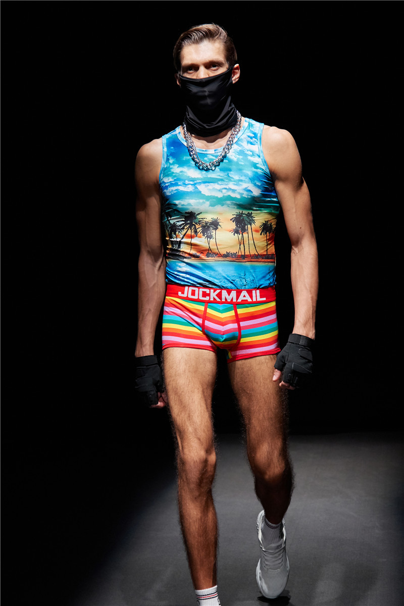 Title 2, Striped rainbow mens shorts, vibrant and comfo...