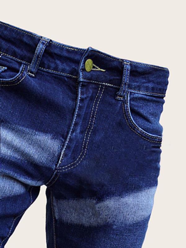 Title 3, Jeans uomo strappati con vernice e zip. Pantalo...