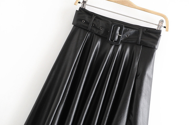 Title 8, Womens Faux Leather High Waist Fashion Skirt. ...