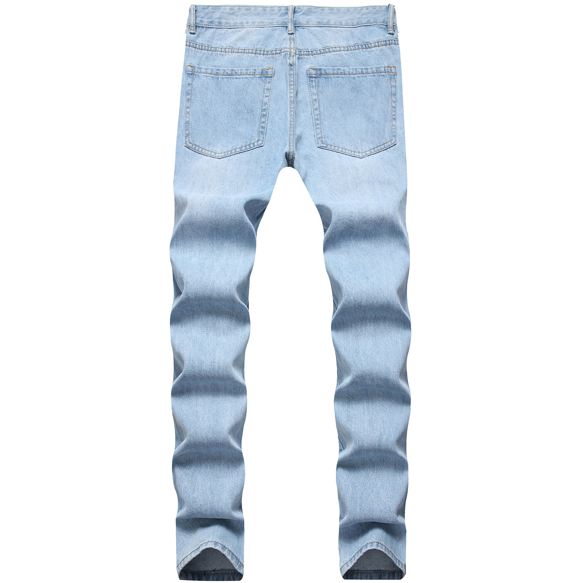 Title 4, Lichtblauwe heren ripped jeans voor een casual ...