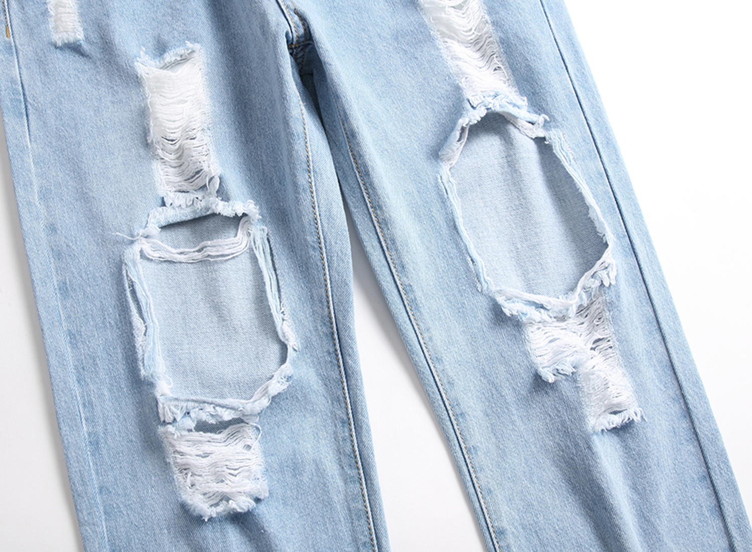 Title 8, Lichtblauwe heren ripped jeans voor een casual ...