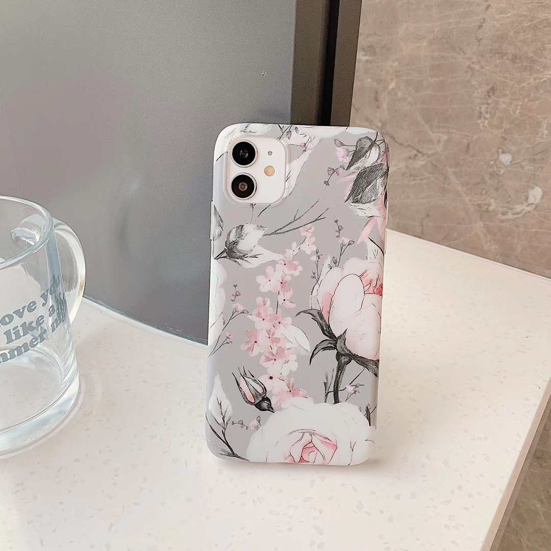 Title 6, Apple compatible vintage flower leaf phone case...