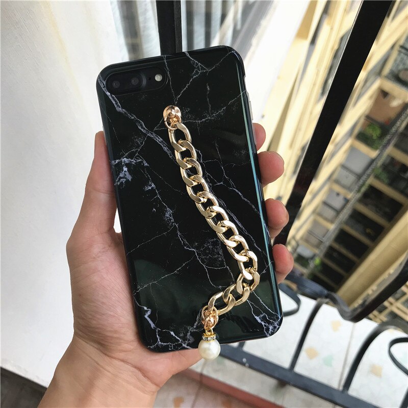 Title 3, Pearl chain marble phone case