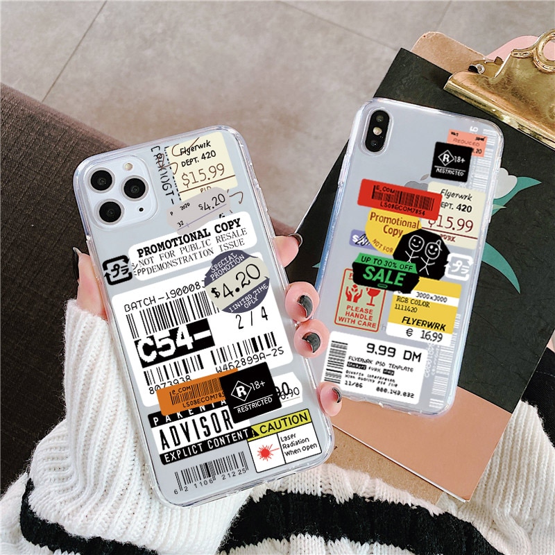 Title 1, Transparent barcode mobile phone case. Protect ...