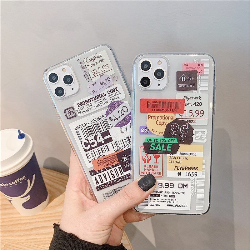 Title 2, Transparent barcode mobile phone case. Protect ...