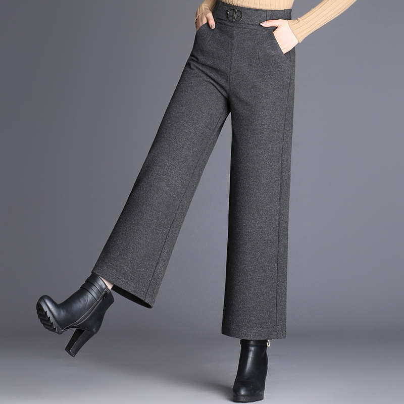 Title 6, Pantalon large en laine pour femme, alliant con...