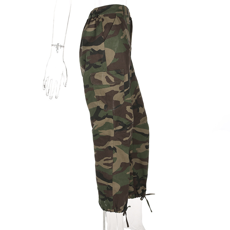 Title 4, Womens camouflage zipper beam foot overalls, s...