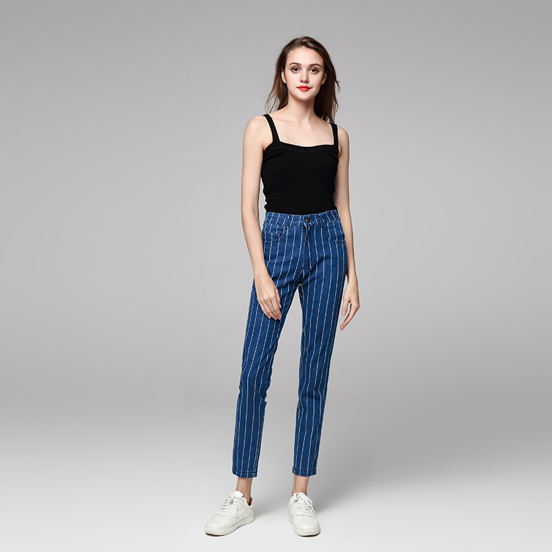 Title 4, Womens stretch striped jeans, comfortable and ...