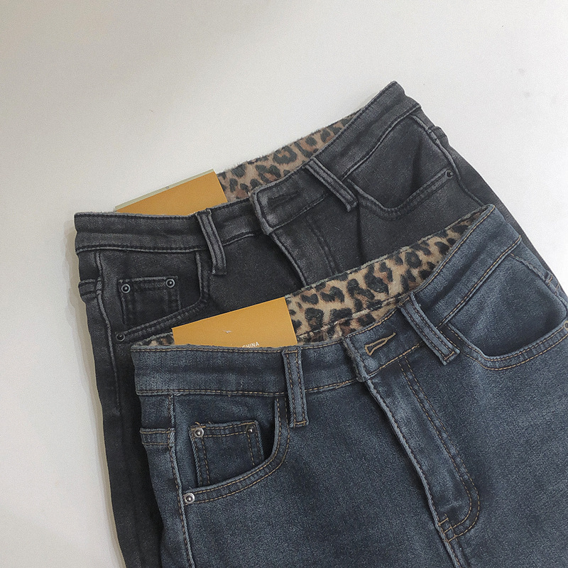 Title 1, Jeans de talle alto con forro polar para mujer,...