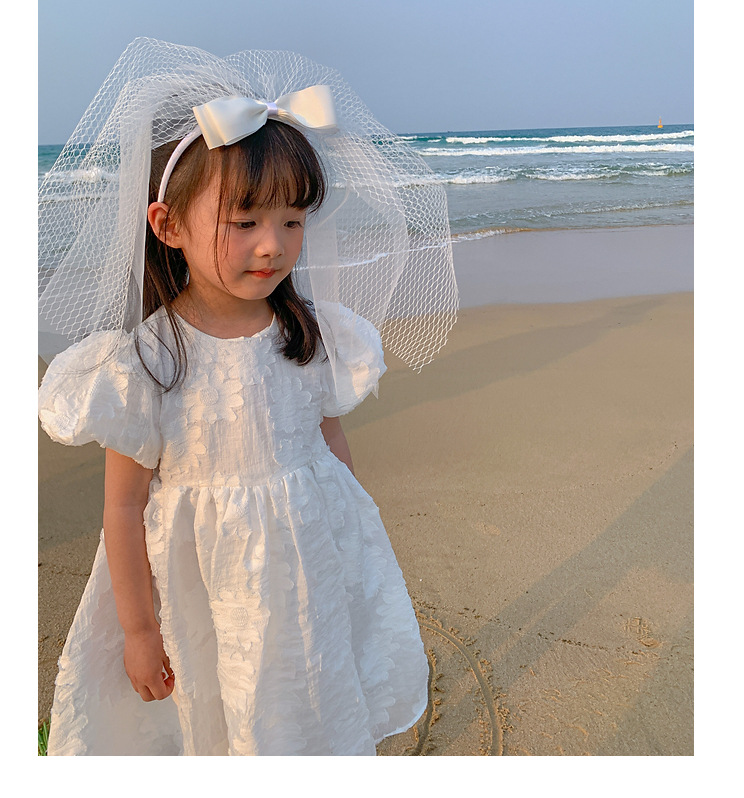 Title 21, Girls Skirt Big Flower Puff Sleeve Sweet Dress....