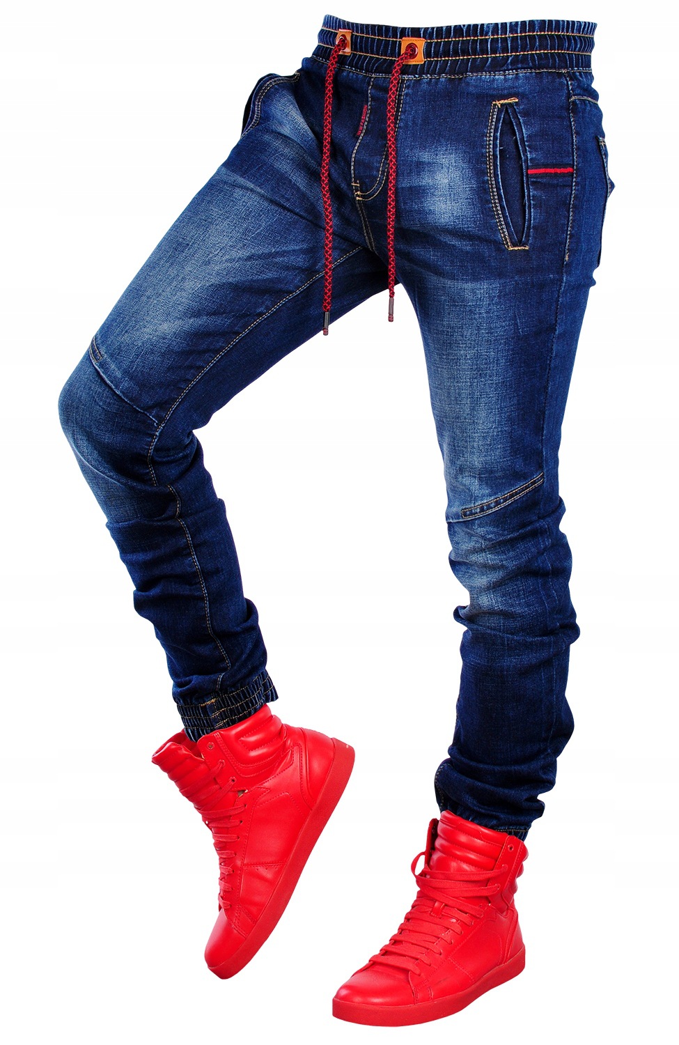 Title 3, New mens jeans with elastic waist, casual blue...