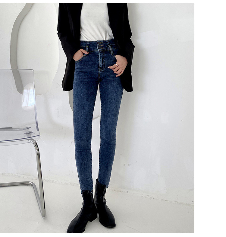 Title 7, Damen Fleece High Waist Jeans für Herbst und Wi...