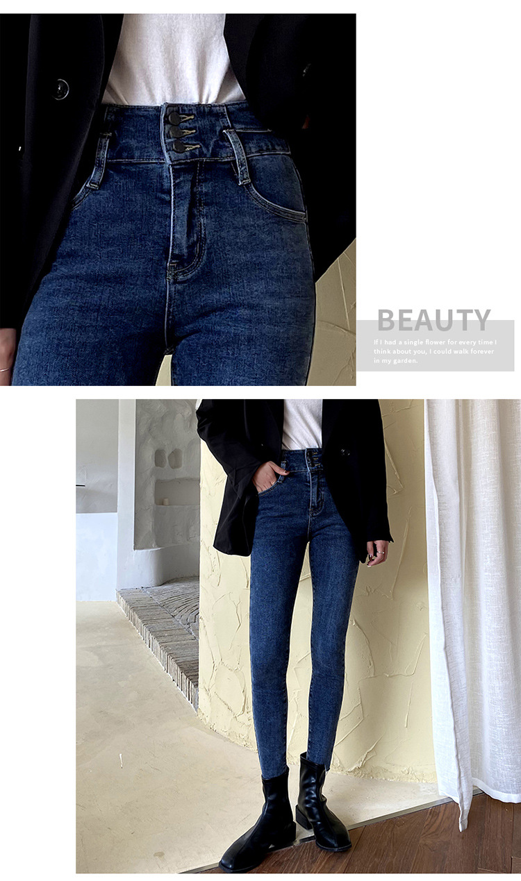 Title 9, Damen Fleece High Waist Jeans für Herbst und Wi...