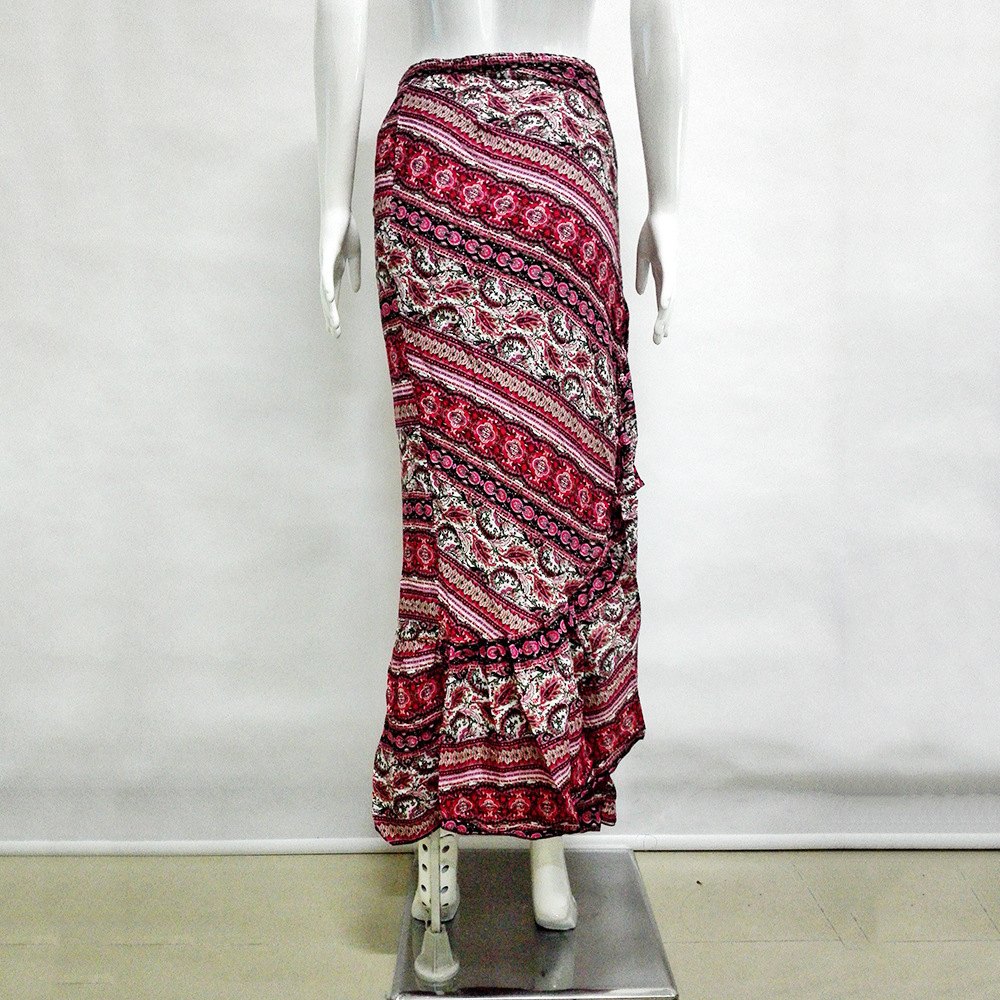 Title 6, Bohemian seaside new printed split skirt – a br...