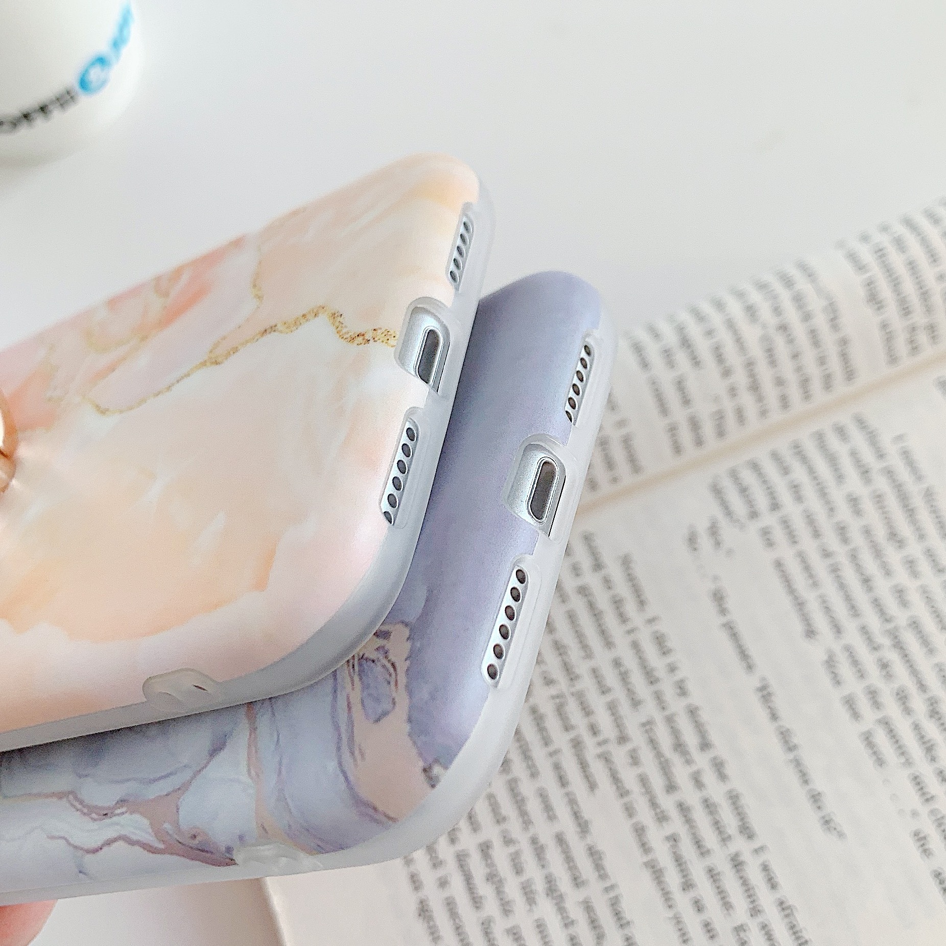 Title 10, Marble ring phone case for stylish protection a...