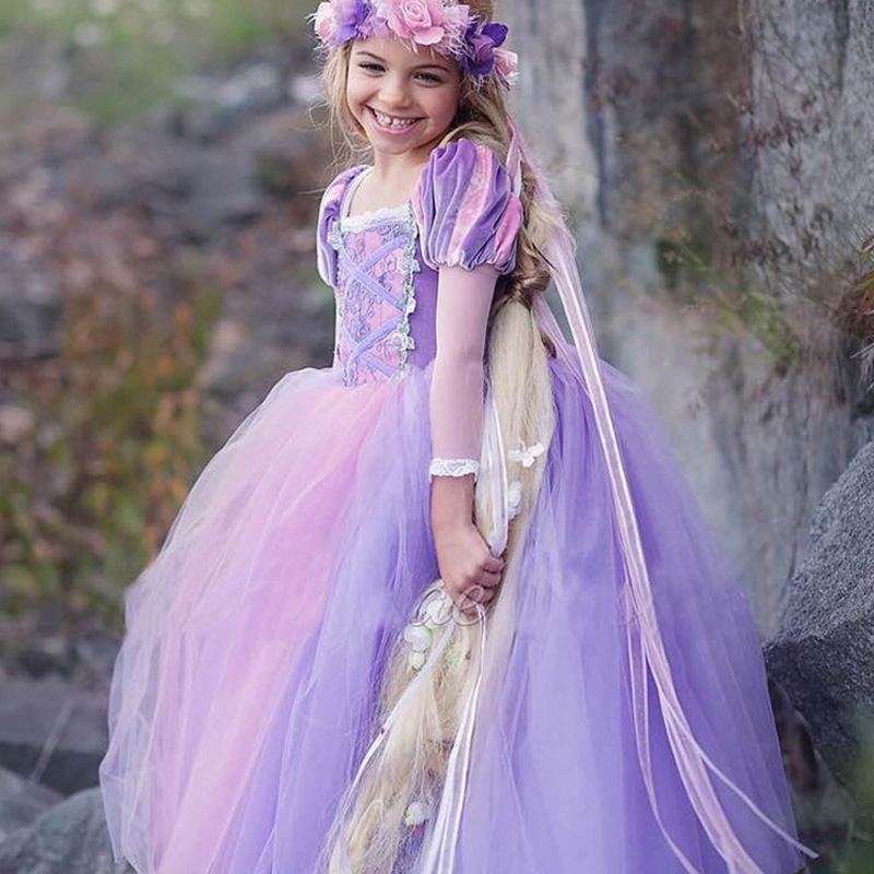 Title 1, Nouveau Déguisement Robe Fille Rapunzel Sophia ...