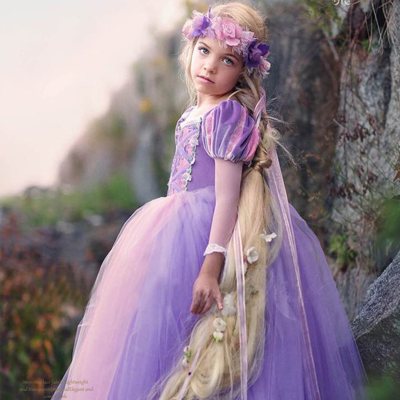 Title 3, Nuevo Disfraz Vestido para Niñas de Rapunzel So...