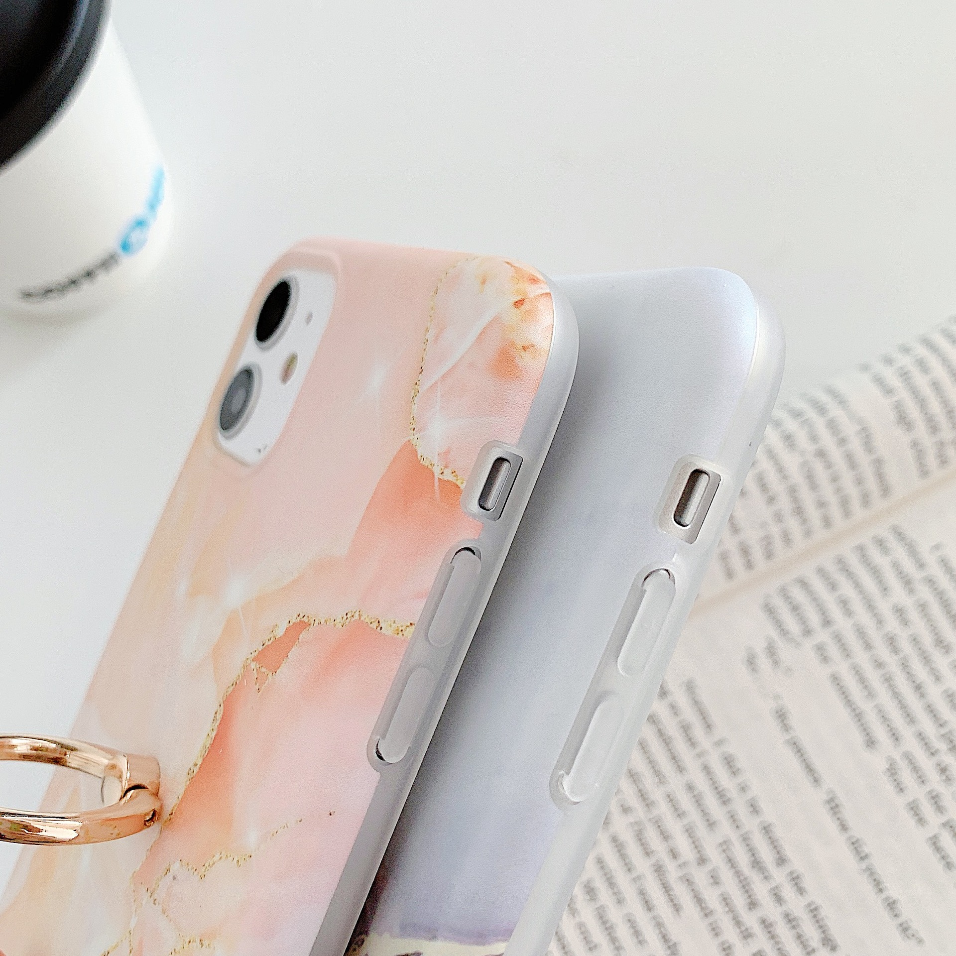 Title 11, Marble ring phone case for stylish protection a...