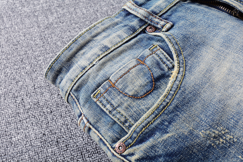 Title 5, Retro Fashion Mens Jeans with Old Washed Finis...