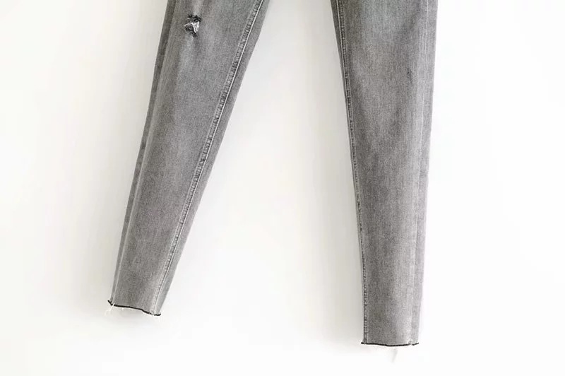 Title 7, Geborstelde skinny jeans voor dames, combineert...