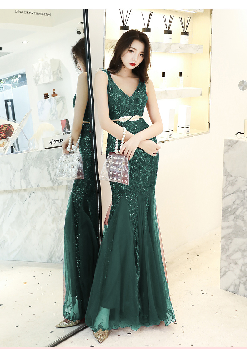 Title 1, Long sequined fishtail dress perfect for toasti...