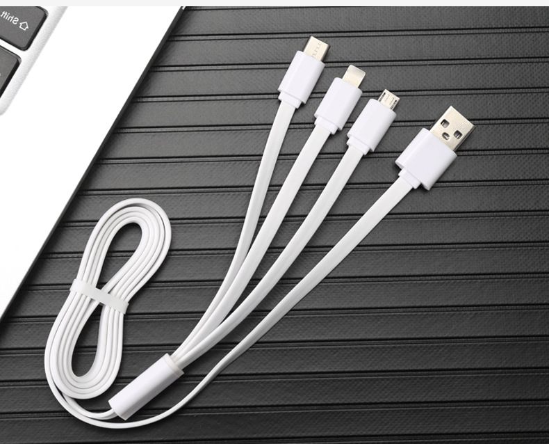 Title 1, Three-in-one data cable Easily charge, sync, an...