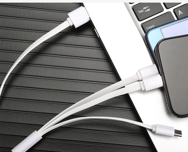 Title 2, Three-in-one data cable Easily charge, sync, an...