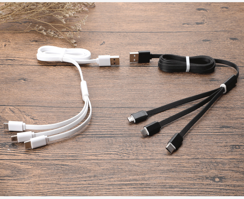 Title 5, Three-in-one data cable Easily charge, sync, an...