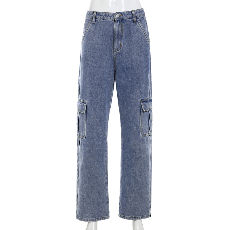 Title 7, High-waisted straight trousers with pockets