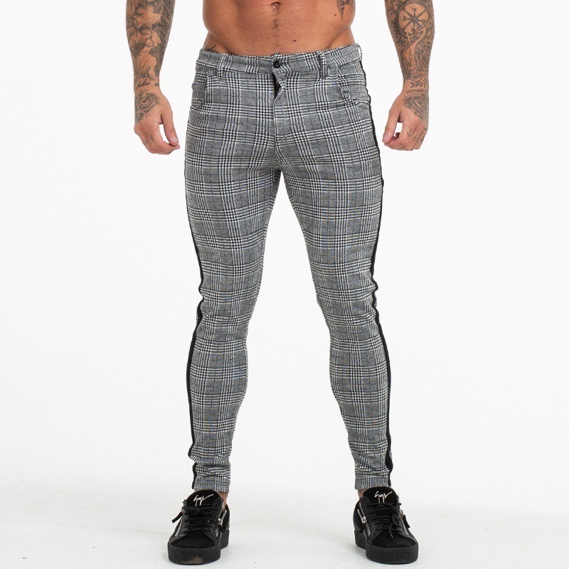 Title 4, Small plaid trousers with high elasticity