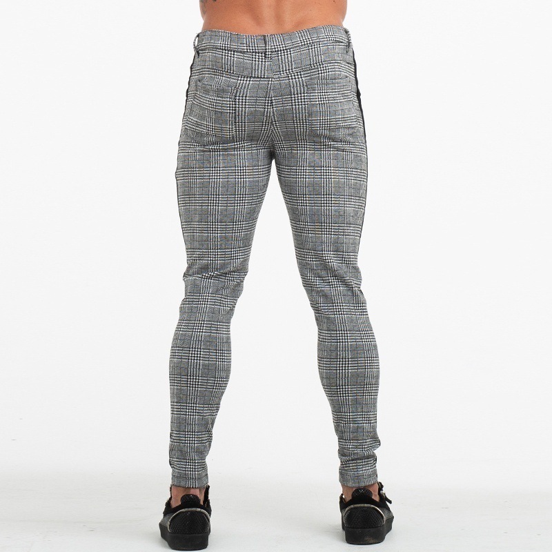 Title 10, Small plaid trousers with high elasticity