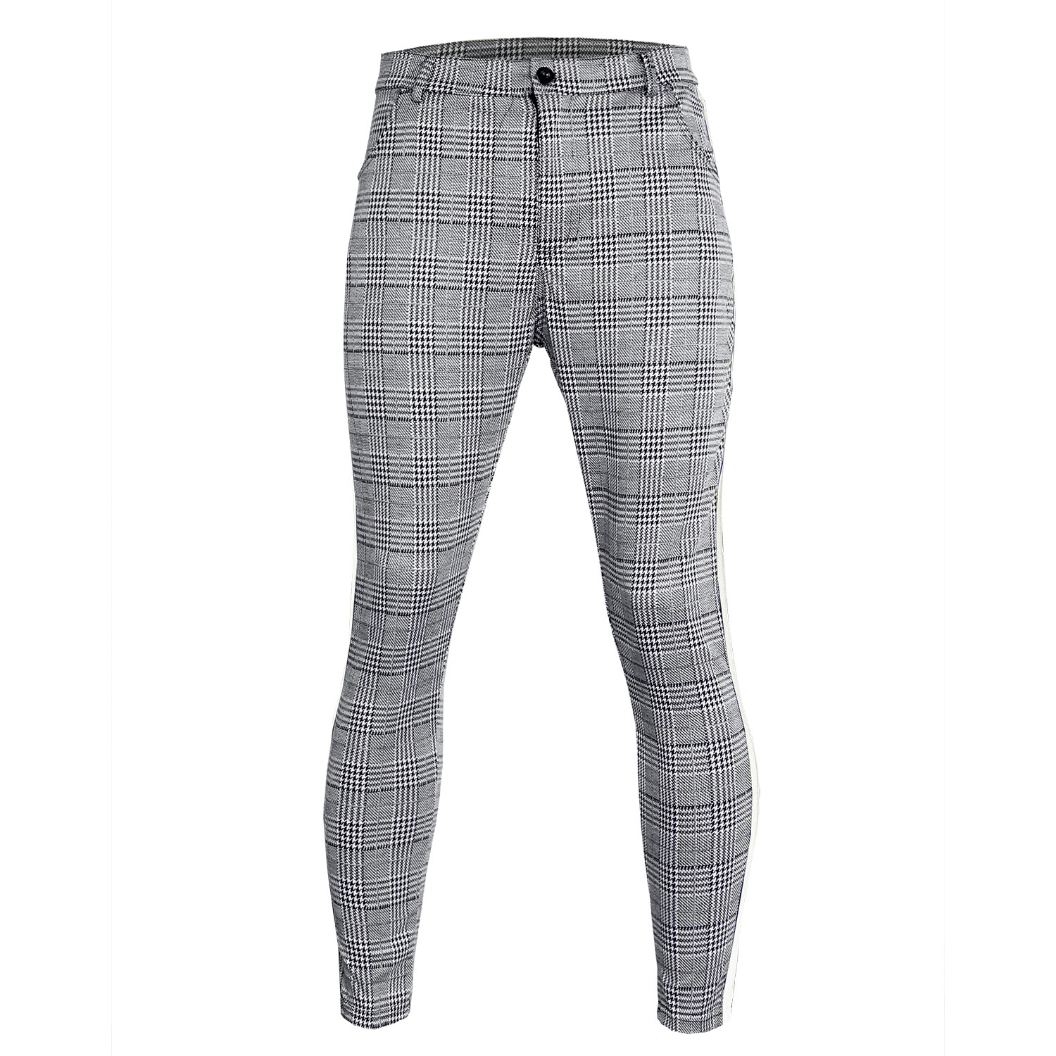 Title 12, Small plaid trousers with high elasticity