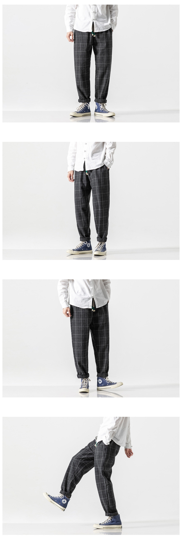 Title 4, Plus velvet Chinese wind wool casual pants