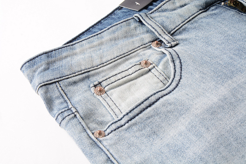 Title 6, Mens jeans lightly washed with holes. Comforta...