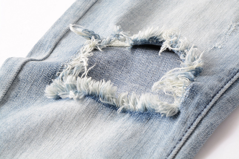 Title 7, Heren jeans licht gewassen met gaten. Casual en...