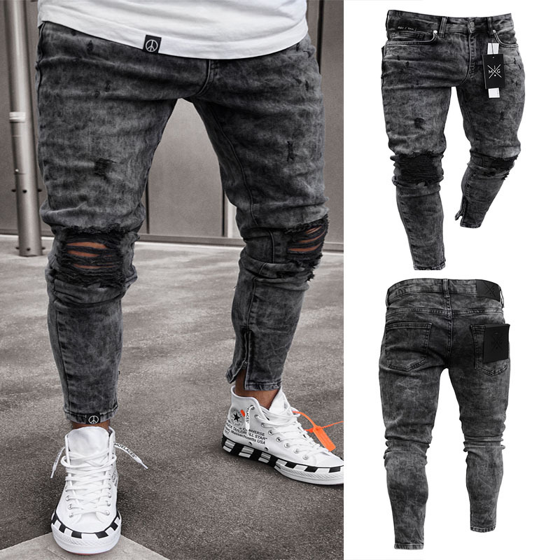 Title 2, Ripped stretch denim pants