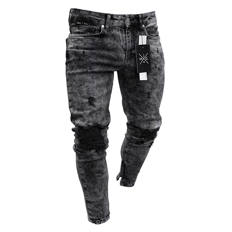 Title 6, Ripped stretch denim pants