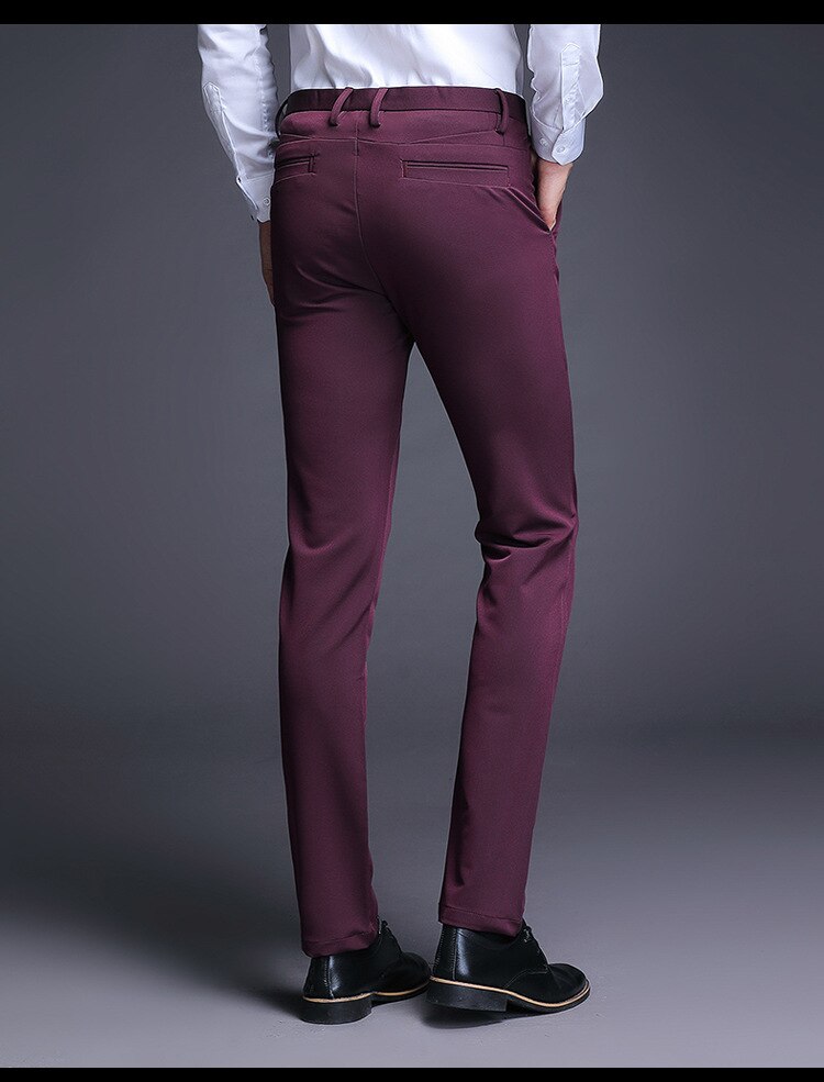 Title 7, Mens Fashion And Comfort Burgundy Slim Pants