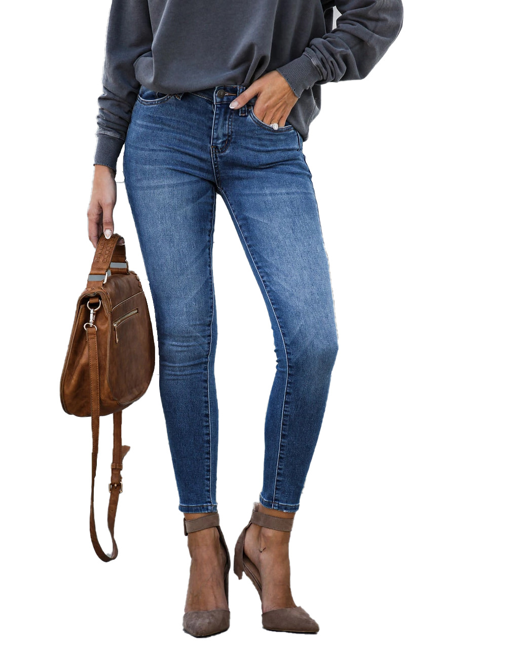 Title 10, Slim fit cropped jeans voor dames – de perfecte...