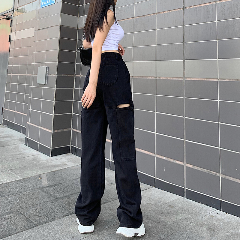 Title 15, Korean loose and versatile straight-leg pants f...