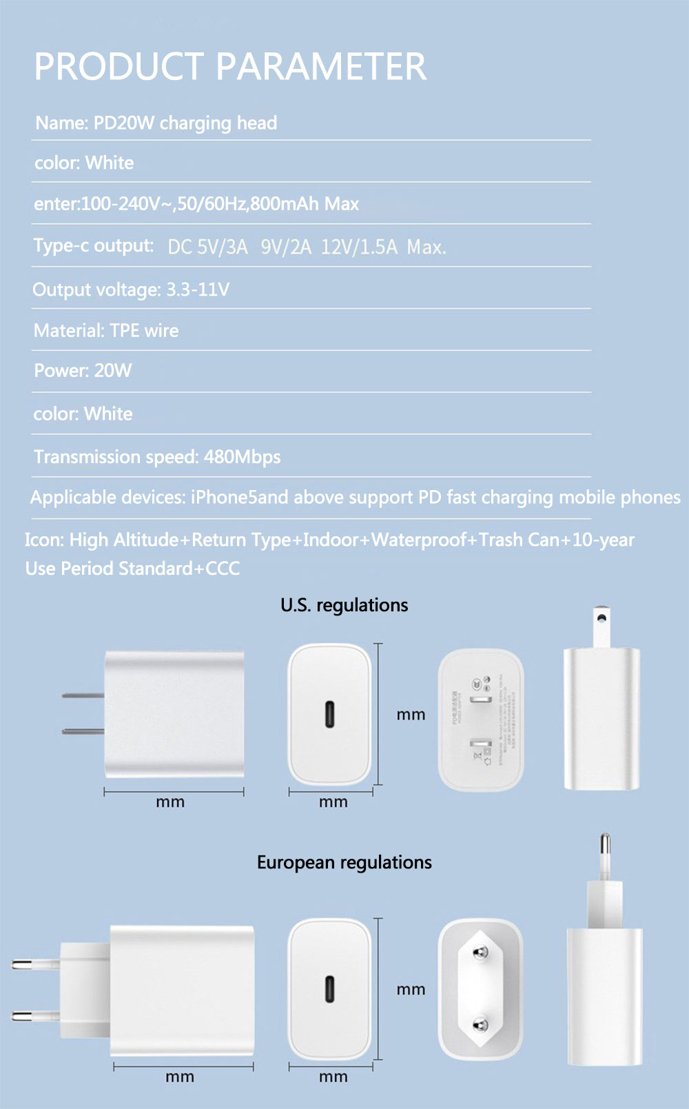 Title 2, Caricabatterie per cellulare PD20W Ricarica rap...