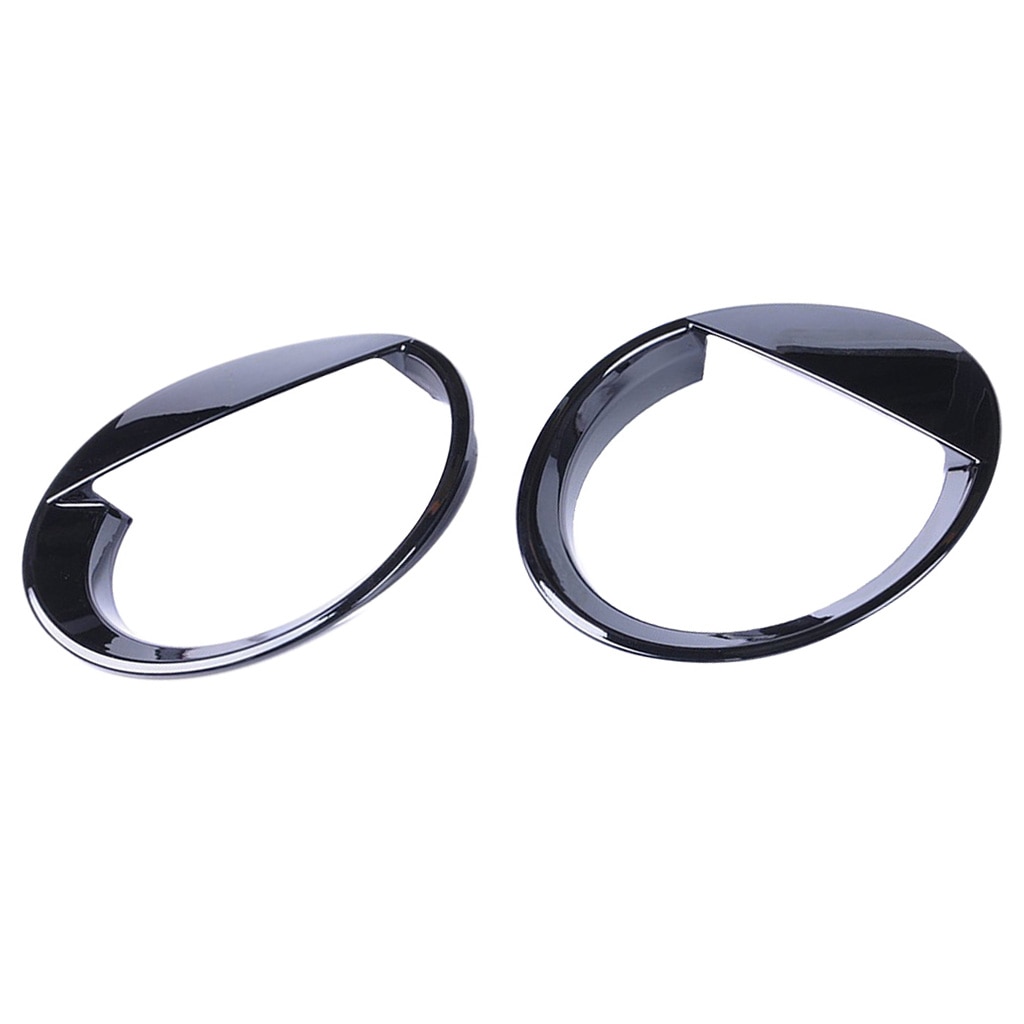 Pair Front Light Headlight Trim Cover Black Bezels for Jeep Patriot 11-17