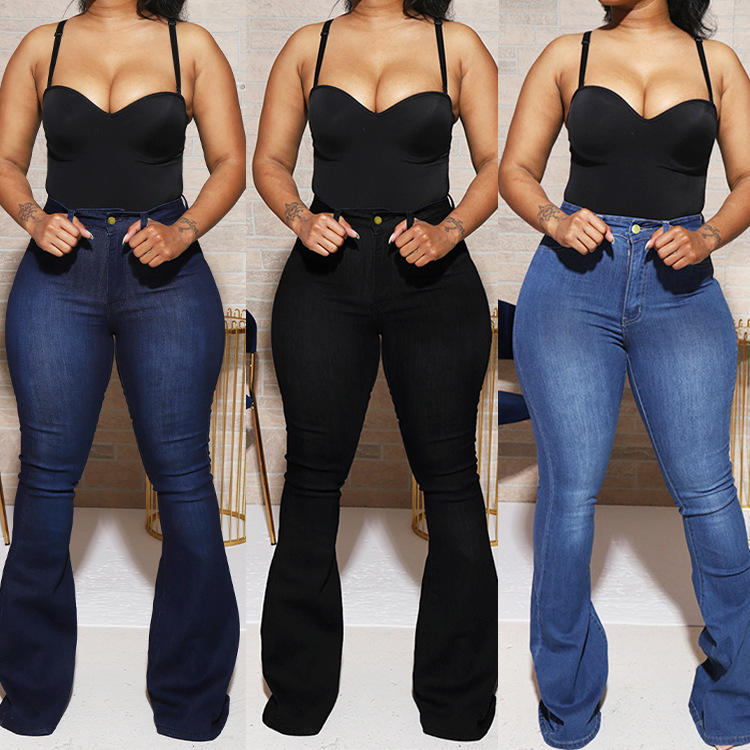 Title 2, Damen Stretch High Waist Jeanshose. Bequeme Pas...