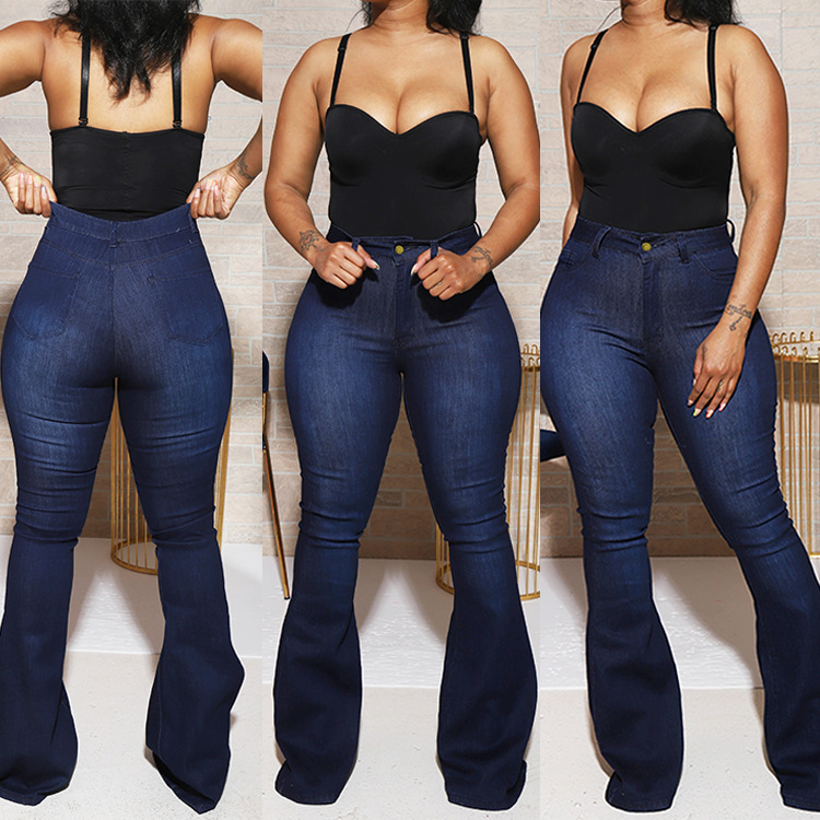 Title 3, Damen Stretch High Waist Jeanshose. Bequeme Pas...