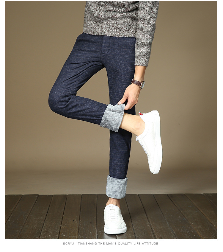 Title 12, Mens trousers with fleece and thickening