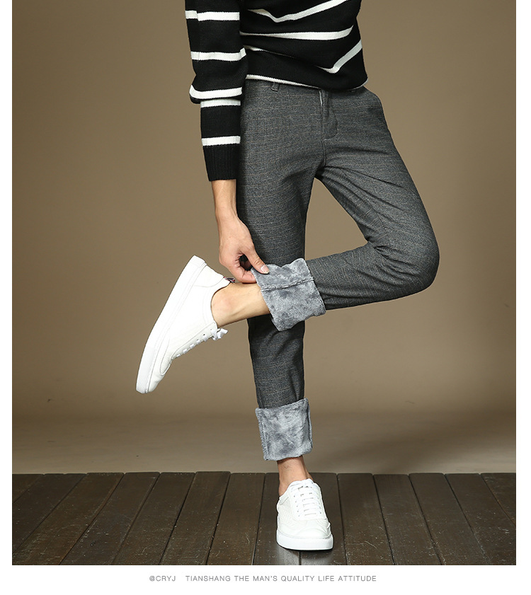 Title 16, Mens trousers with fleece and thickening