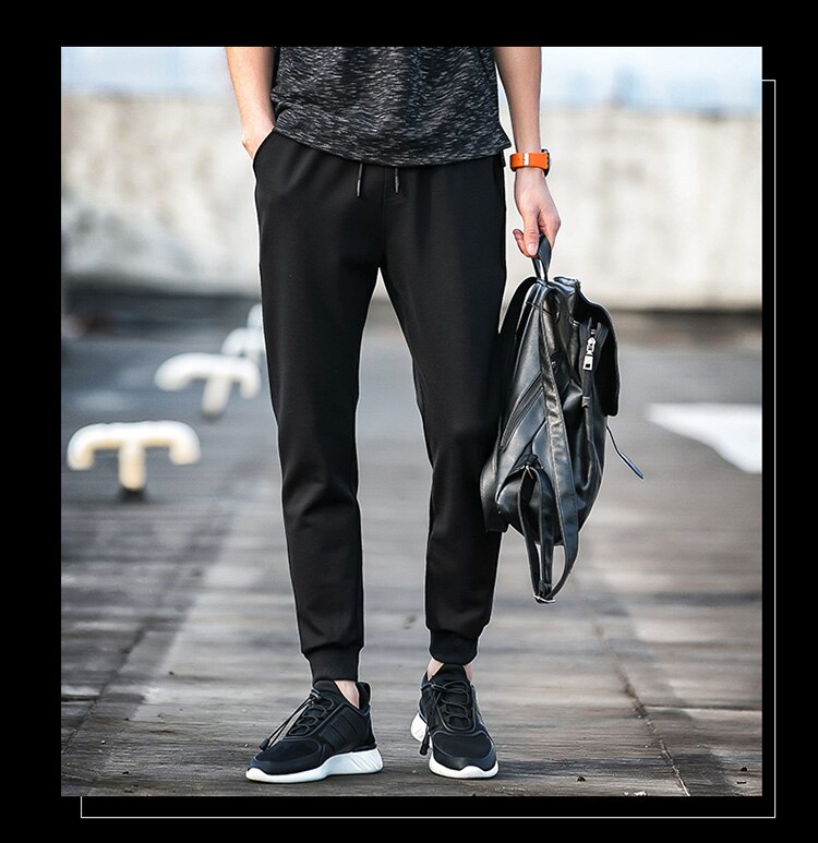 Title 5, Slim fit elastic little leg sports casual pants