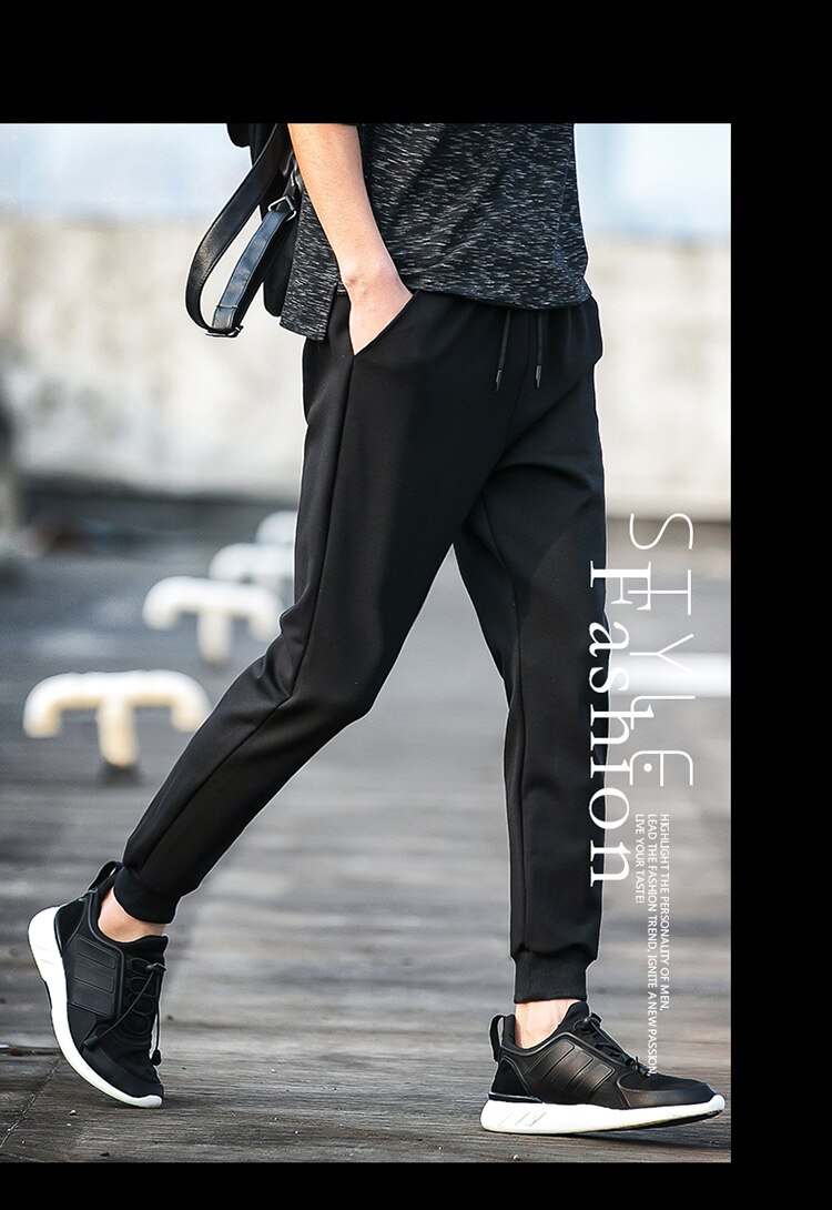 Title 6, Slim fit elastic little leg sports casual pants